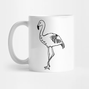 Stick figure flamingo Mug